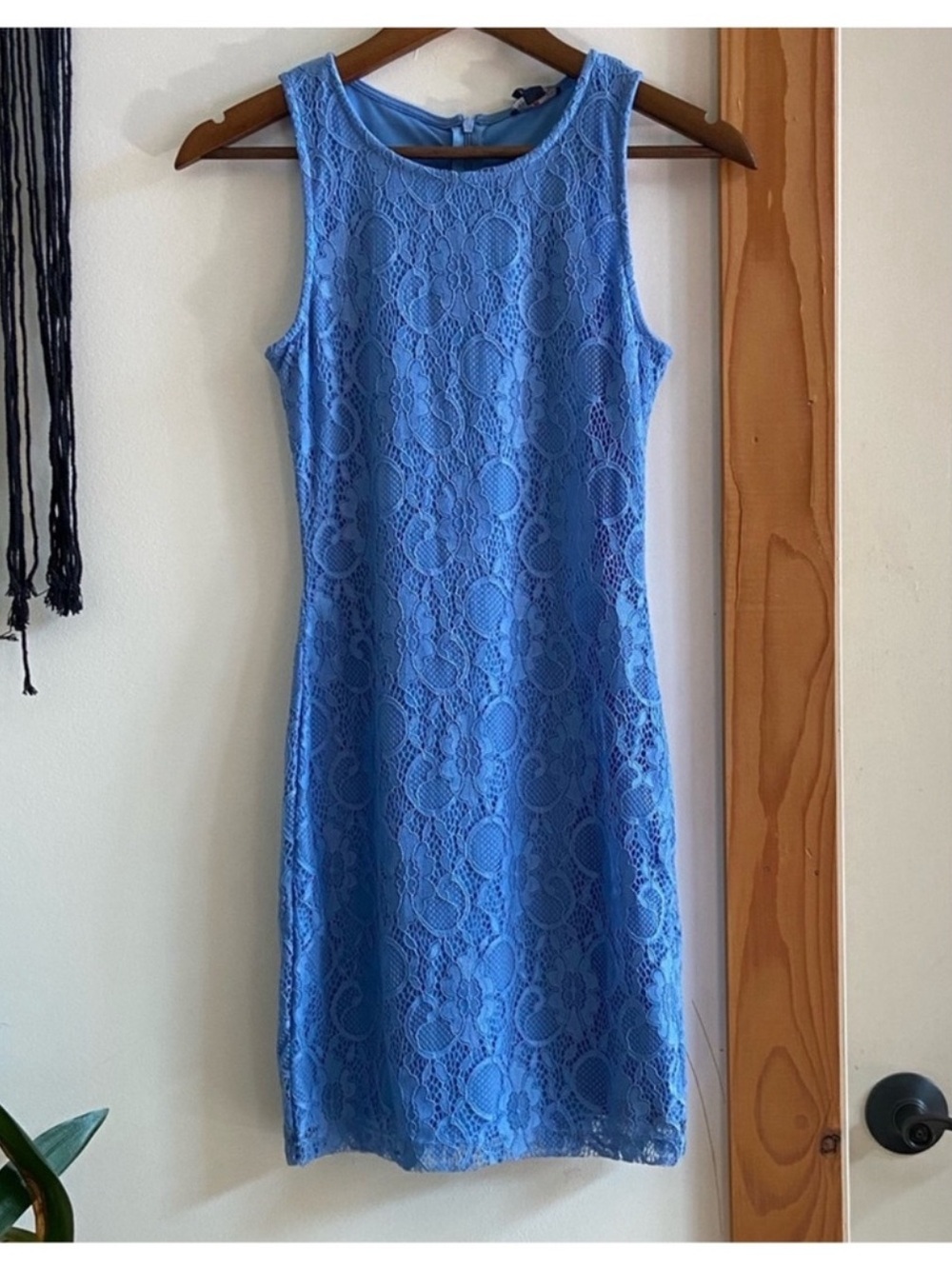 UK2LA, blue lace bodycon mini dress